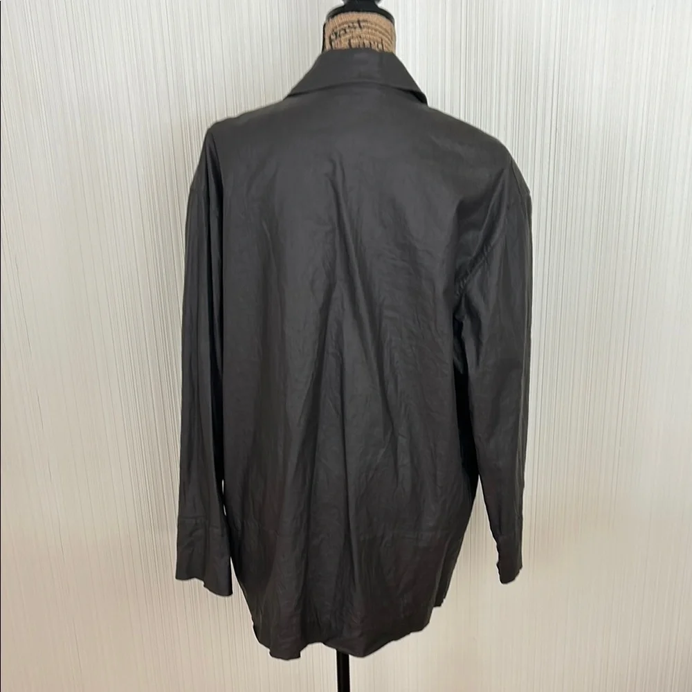 Banana Republic Men's Black Jacket Waterproof Polyurethane outside… Linen Lining